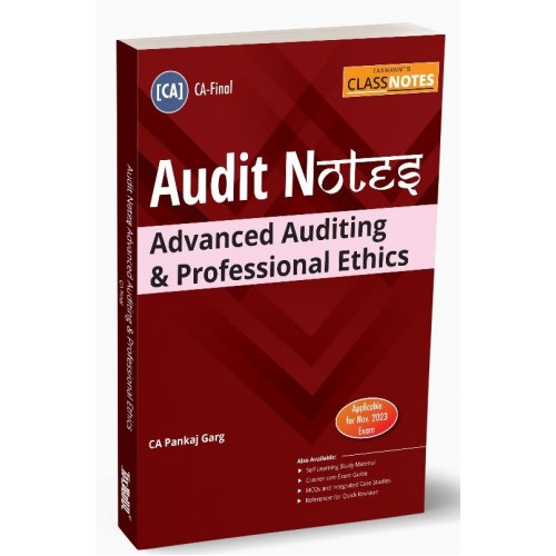 Taxmann's Audit Notes | Advanced Auditing & Professional Ethics for CA Final November 2023 Exam by CA. Pankaj Garg | Taxmann's ClassNotes